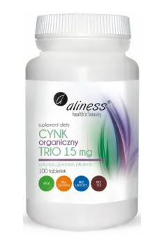 Aliness Cynk Organiczny Trio 15 mg - (100 tab)