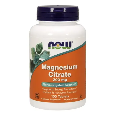 NOW Foods Cytrynian magnezu 200mg (100 tab)