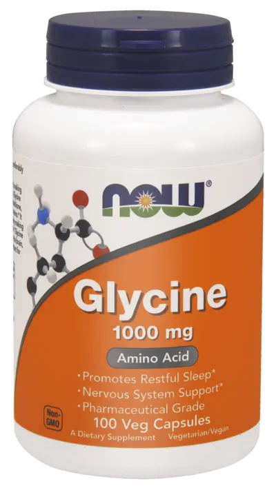 NOW Foods Glycine - Glicyna 1000 mg (100 kap)