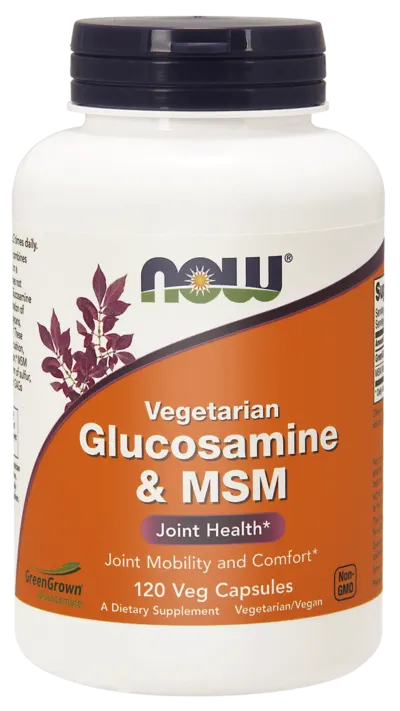 NOW Foods Glucosamine & MSM VEGE glukozamina + MSM (120 kap)