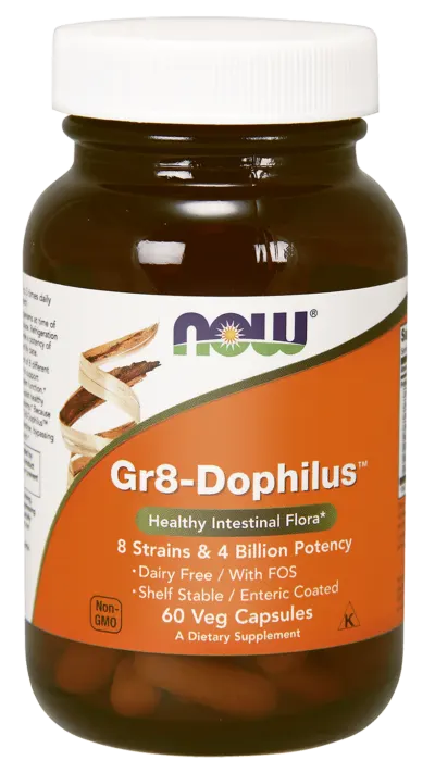 NOW Foods Gr8 Dophilus™ – Probiotyk 8 szczepów (60 kap)