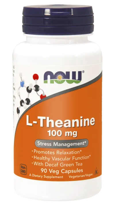 NOW Foods L- Theanine 100mg (teanina )(90 kap)