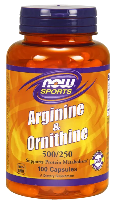 NOW Foods Arginina i Ornityna 500/250 mg (100 kap)