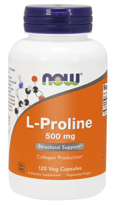 NOW Foods L-Prolina 500 mg (120 kap)
