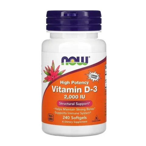NOW Foods Witamina D3 2000 IU (240 kap)