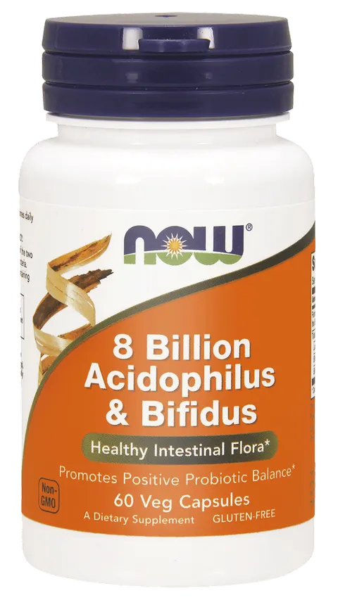 NOW Foods Acidofilus i Bifidus (60 kap)