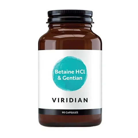 Viridian Betaina HCL z Goryczką (90 kap)