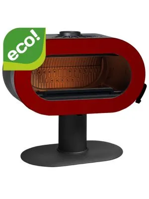 Piec kominkowy Invicta FIFTY czerwona emalia