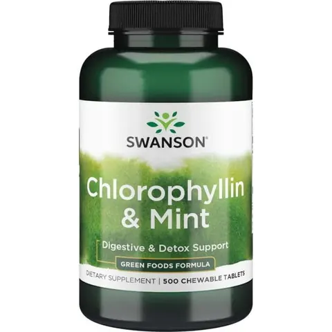Swanson Chlorofil z miętą 500 tab. do ssania