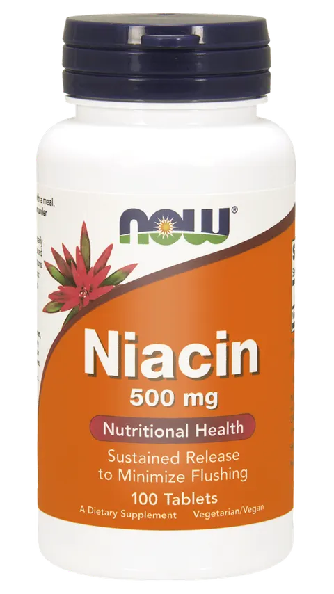 NOW Foods Niacyna 500 mg (Witamina B3) (100 kap)