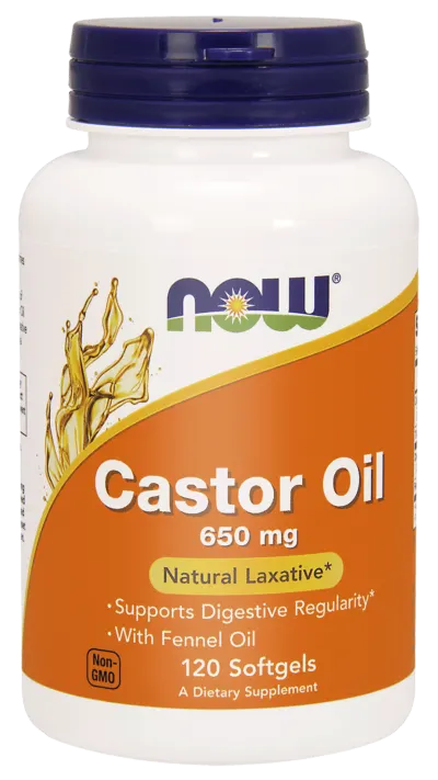 NOW Foods Castor Oil 650 mg (120kap)