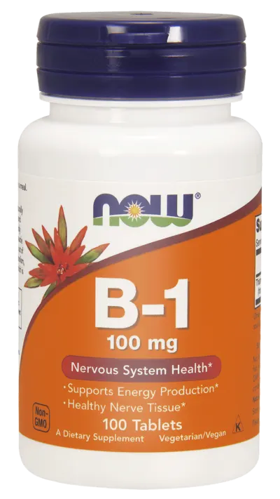 NOW Foods B1 (tiamina )100 mg (100 tab)
