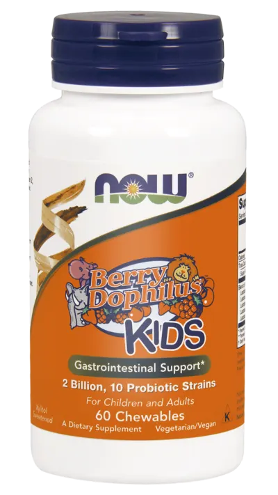 NOW Foods BerryDophilus – probiotyk dla dzieci Berry (60 kap)(data do 30.11.2026)