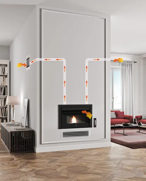 Wkład kominkowy na pellet Eva Calor Nico 13 kW