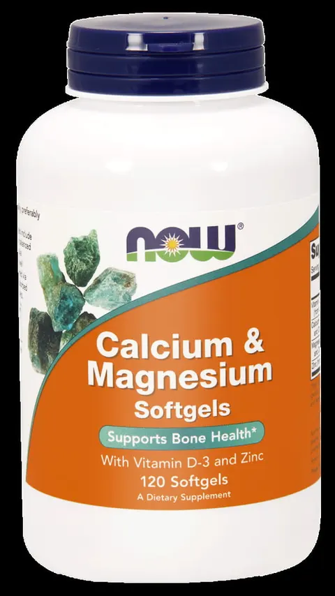 NOW Foods Magnesium & Calcium + D3 + Cynk (120 kap)