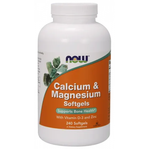 NOW Foods Magnesium & Calcium + D3 + Cynk (240 kap)