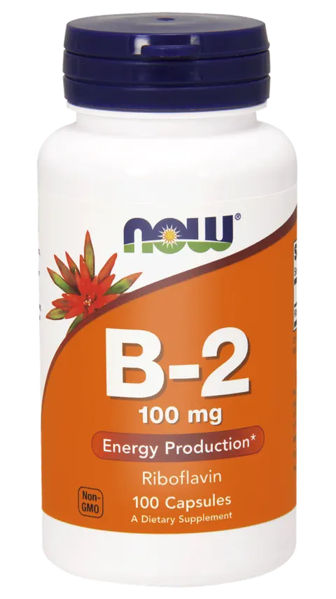 NOW Foods Witamina B2 (Ryboflawina) 100 mg (100 kap)