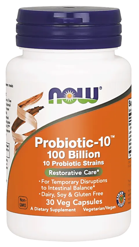 NOW Foods Probiotic-10™ 100 mld (30 kap)