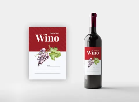 Etykieta wino - winogrona ciemne (1 szt)