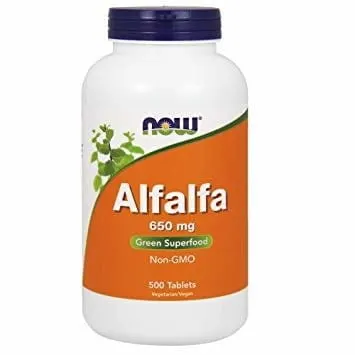 Now foods Alfalfa 650mg Lucerna (500 tabl)