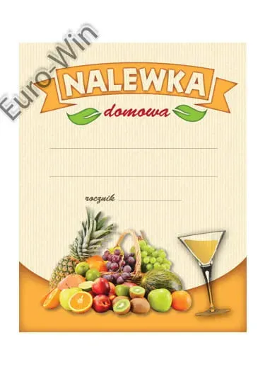 Etykieta na nalewki - owoce jasne