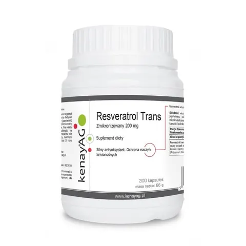 Kenay Resweratrol trans-zmikronizowany 200 mg (300kap)