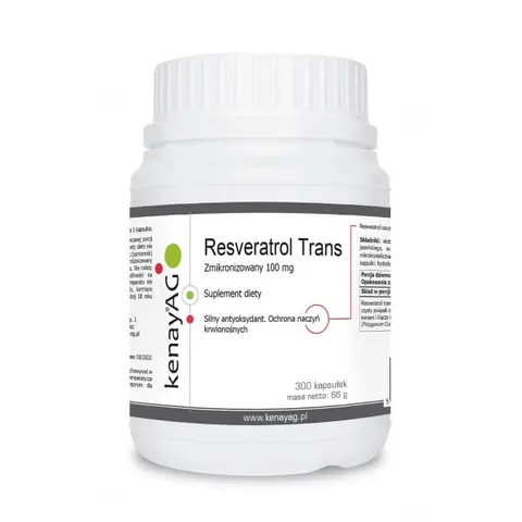 Kenay Resweratrol trans - zmikronizowany 100 mg (300 kap)