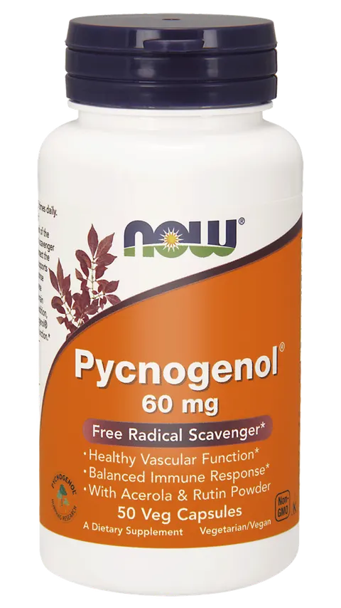 NOW Foods Pycnogenol wyciąg z kory sosny 60 mg (50 kap)