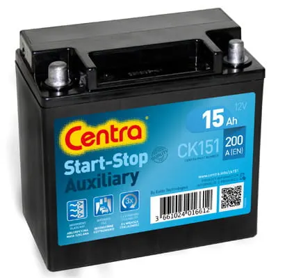AKUMULATOR CENTRA START-STOP AUXILIARY 15AH 200A L+