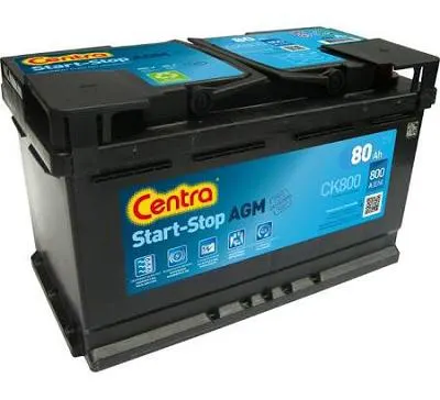 AKUMULATOR CENTRA START-STOP AGM 80AH 800A P+