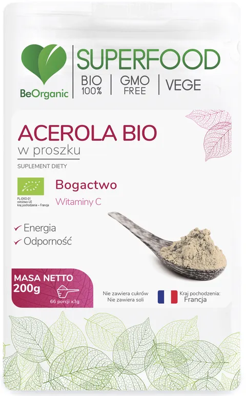 BeOrganic Medicaline Acerola BIO w proszku 200g