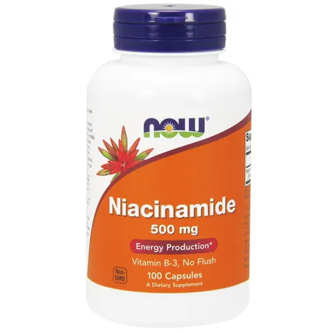Witamina B3 Niacyna Niacinamide 500 mg 100 kapsułek NOW FOODS
