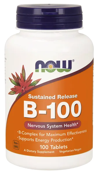 NOW Foods B-100 przedłużone uwalnianie (100 tab)