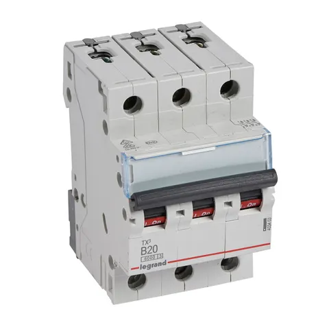 Wyłącznik nadprądowy 3P B 20A 6kA 400VAC S303 TX3; 403403 LEGRAND