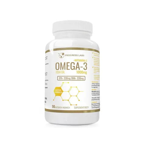 Progress Labs Omega 3 1000mg + witamina E (90 kap)