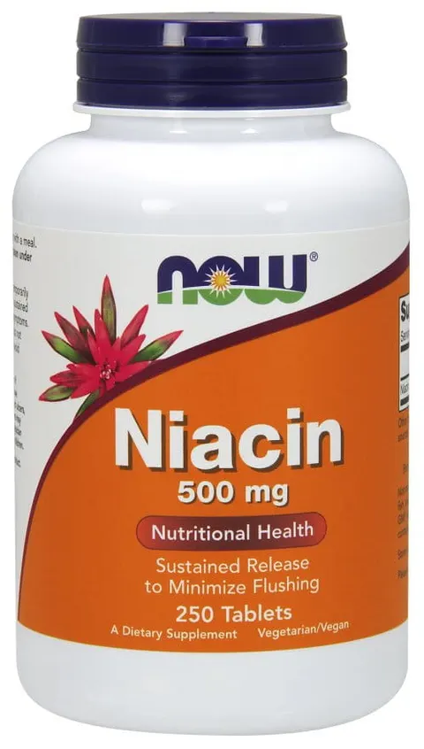 NOW Foods Niacyna 500 mg (Witamina B3) (250 tab)