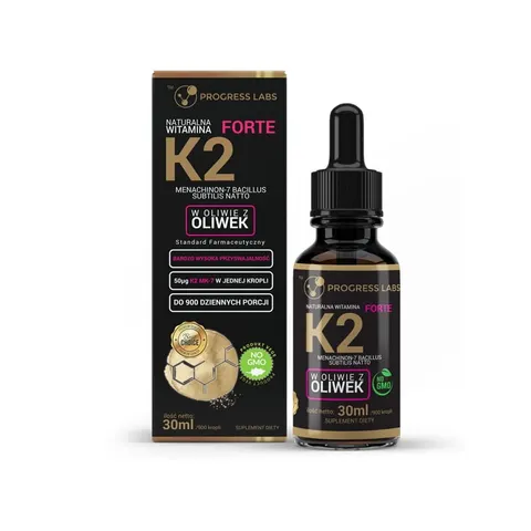 Progress labs Witamina K2 MK-7 Z Natto Forte W Kroplach (30ml)