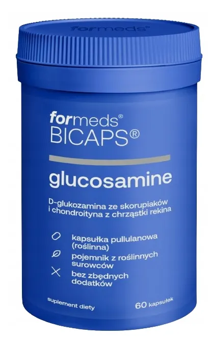 ForMeds BICAPS GLUCOSAMINE 60 kapsułek D-glukozamina ze Skorupiaków i Chondroityna z Chrząstki Rekina