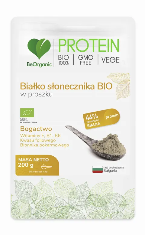BeOrganic Medicaline Białko słonecznika BIO w proszku 200g