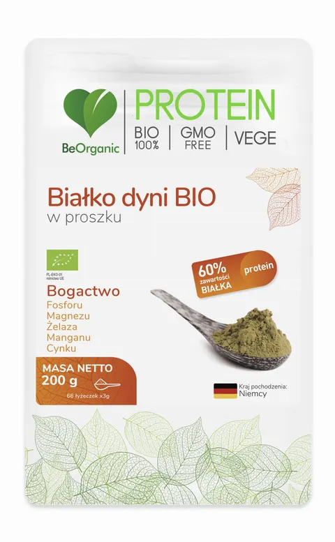 BeOrganic Medicaline Białko dyni BIO w proszku (200g)