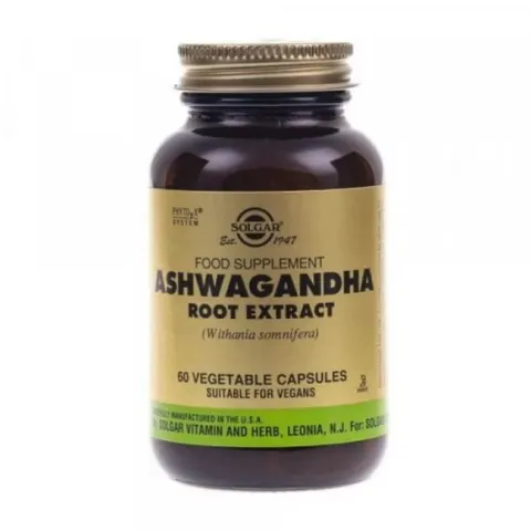 SOLGAR Ashwagandha Root Extract - Ashwagandha ekstrakt z korzenia (60 kaps.)