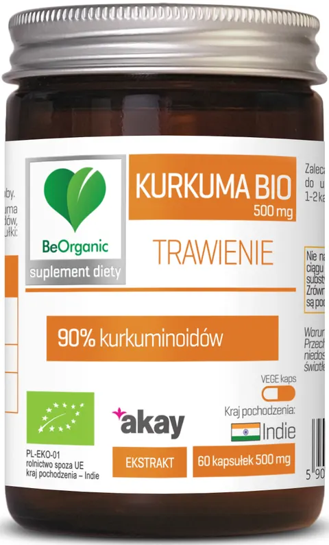 Aliness BeOrganic Kurkuma BIO 90% 500mg (50 kap)