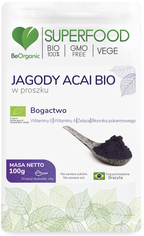 BeOrganic Medicaline Jagody Acai BIO w proszku (100g