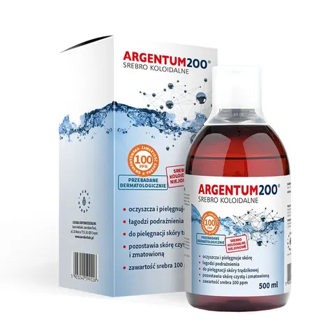 Aura Herbals Argentum200 Srebro Koloidalne (100 ppm) - tonik (500ml)