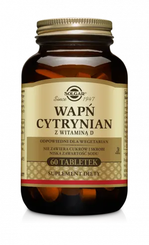 Solgar Wapń Cytrynian z Witaminą D3 (60 tab)