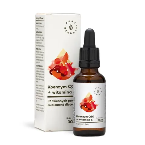 Aura Herbals Koenzym Q10 + witamina E - krople (30ml)