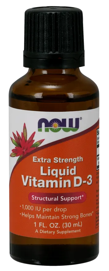 NOW Foods Witamina d3 1000 j.m. w płynie extra strength ( 30ml)(data do 31.01.2027)