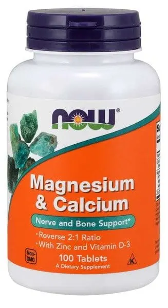 NOW FOODS Magnez, Wapń, wit. D3 i Cynk (100 tabl.)