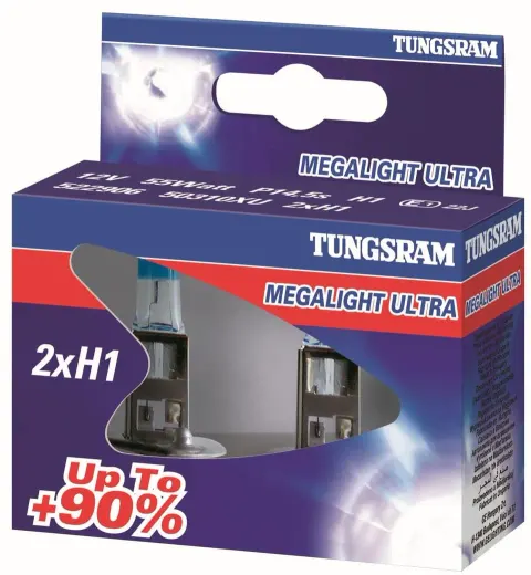 ŻARÓWKA 12V H1 +90% Megalight /kpl/