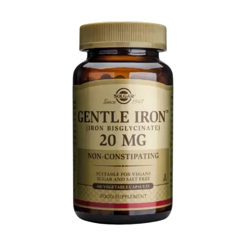 Solgar Gentle Iron Żelazo 20 mg ( 180 kap)